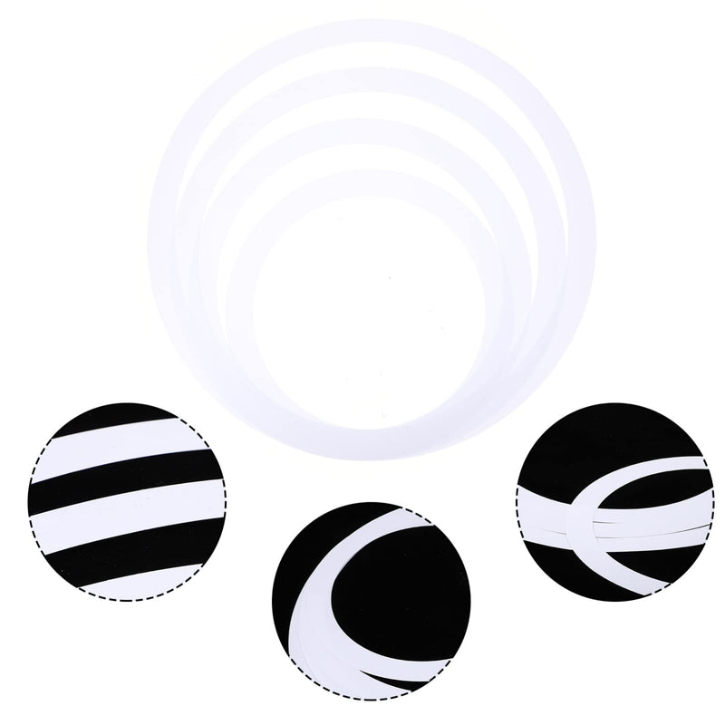 SUPVOX Drum Ring Replacement 4pcs Drum Mufflers Dampening Drum Mute Rings Kit Snare Drum Ring Snare Drum Damperner Rings Silencer Percussion Accessories White 10/12/ 14/ 16inch Home Drum Parts White1
