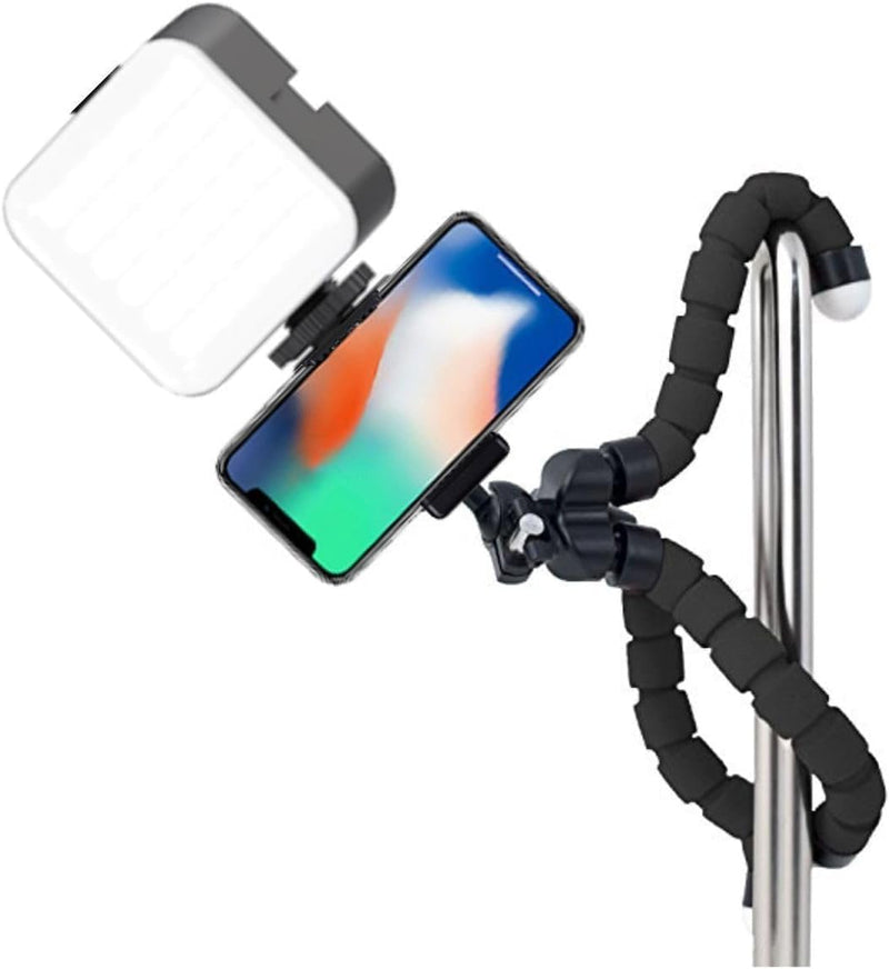 Start-Up Beginner Vlogging Kit with 6" Flexible Tripod, 36 LED Studio Light & Smartphone Holder Tripod Adapter Mount for Amateur Vlogging, YouTube, Tiktok and Instagram Live Stream Kit