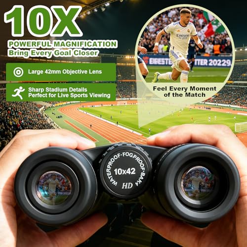 10x42 Binoculars for Adults, Waterproof, HD High-Powered