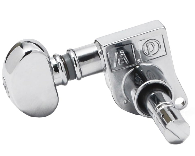 [AUSTRALIA] - Grover 406C Locking Rotomatics Guitar Tuners, Tuning Machines Set 3+3 18:1 Chrome Mid-Size "Mini" Tuning Keys with Tonebird Dunlop Polish Cloth Bundle Tuner Heads with Small Kidney Button 