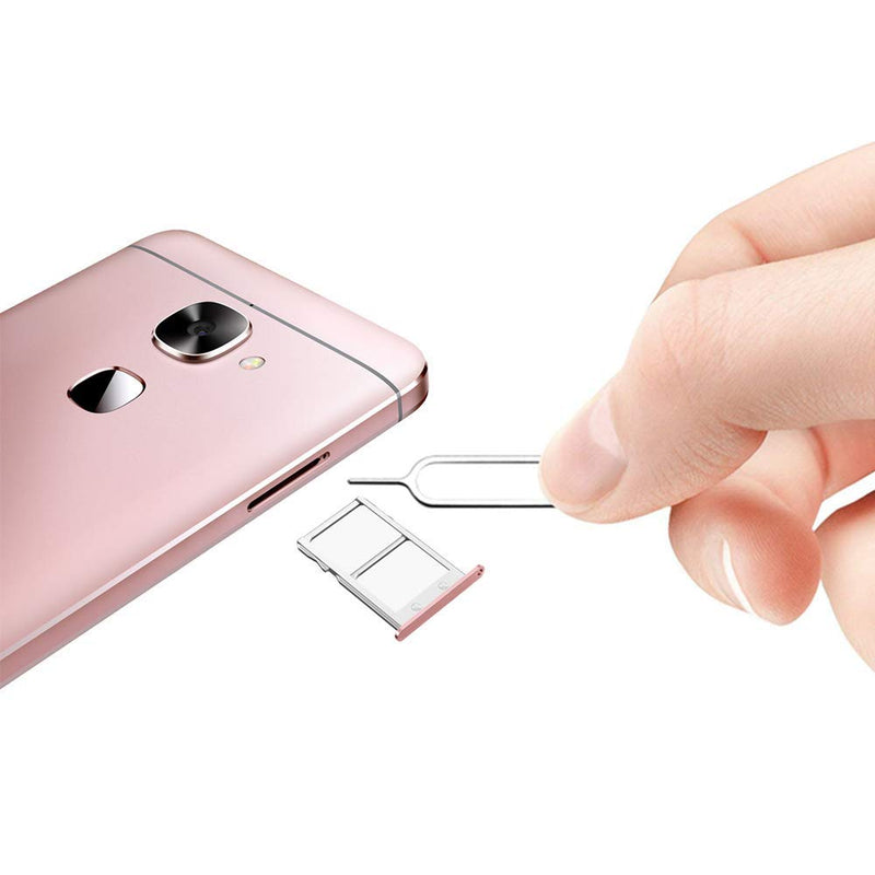 2 Packs SIM Card Holders with Tray Opener Pins, Card Storage Tool Set for Standard Micro Nano Micro-SD Memory Cards, with 3 Card Adapters and 1 Eject Pins - Black