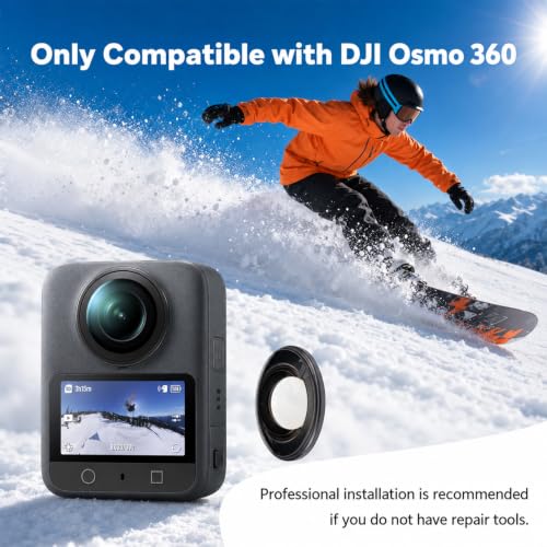 1X Optical Glass Camera Lens Replacement Kit for DJI Osmo 360 Assembly with Necessory Disassembly Tool