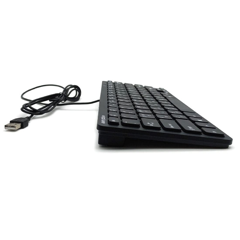 Mini Wired Keyboard(Korean-English) Ultra Thin and Light Portable 78 Keys Small USB Multimedia Desktop, Computer, Notebook, Laptop, Windows 7/8/10, Keyboard Protection Skin Included (Korean-English) Korean-English