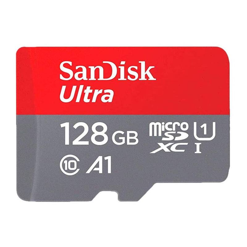 SanDisk Ultra 128GB UHS-I Class 10 MicroSDXC Memory Card Up to 80mb/s SDSQUNC-128G with Adapter