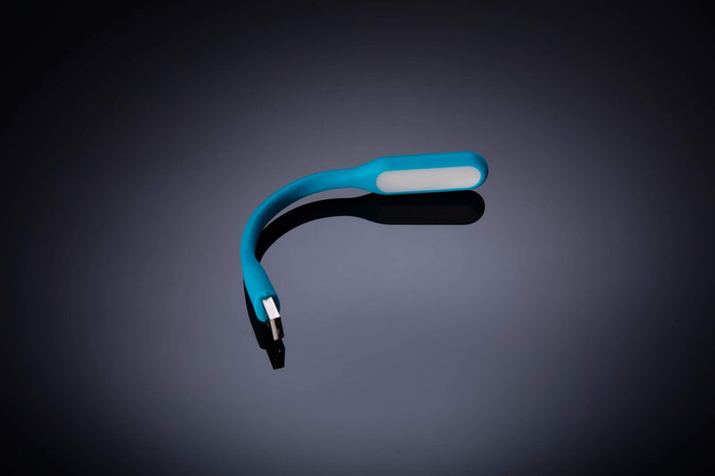 Schatzii | LED Laptop & Reading Light | High Intensity LED Light Powered by Any 2.0 & 3.0 USB Port on Laptop - No Batteries Needed | Adjustable & Bendable Light | Blue