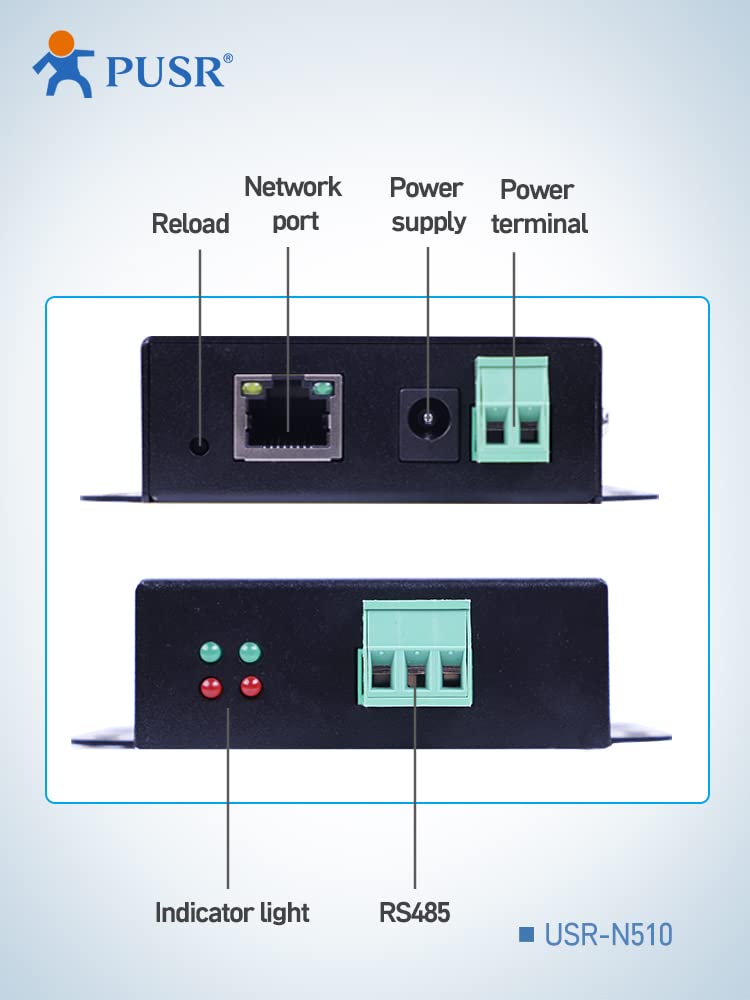 RS485 Serial to Ethernet Converter MQTT TCP to RTU Gateway 1 Port USR-N510