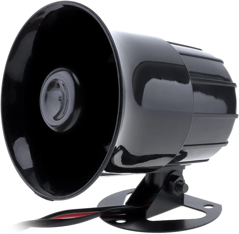 Car Alarm Siren, 12V 30W Car Motorcycle Alarm Warning Siren Horn 3 Sound Loud Speaker for Car/Motorcycle