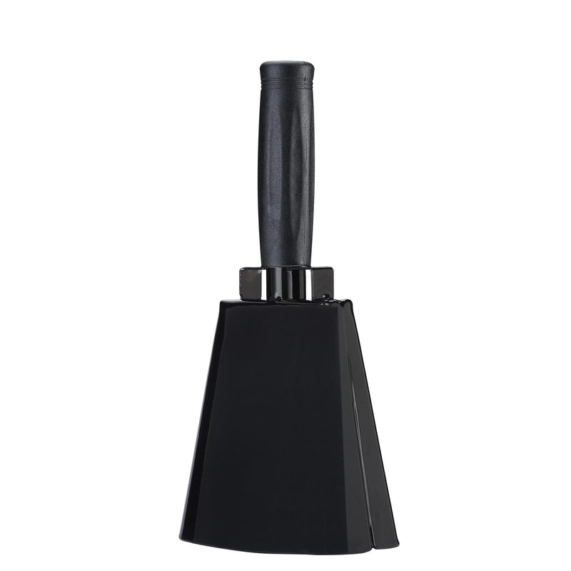 [AUSTRALIA] - 8’’ Steel Cow Bell with Handle, Noise Maker Cowbell, Cheering Loud Hand Call Bell for Sport Events Football Soccer Hockey Baseball Basketball Games Party Concert Graduations School Wedding Farm Ranch 8inch-black 