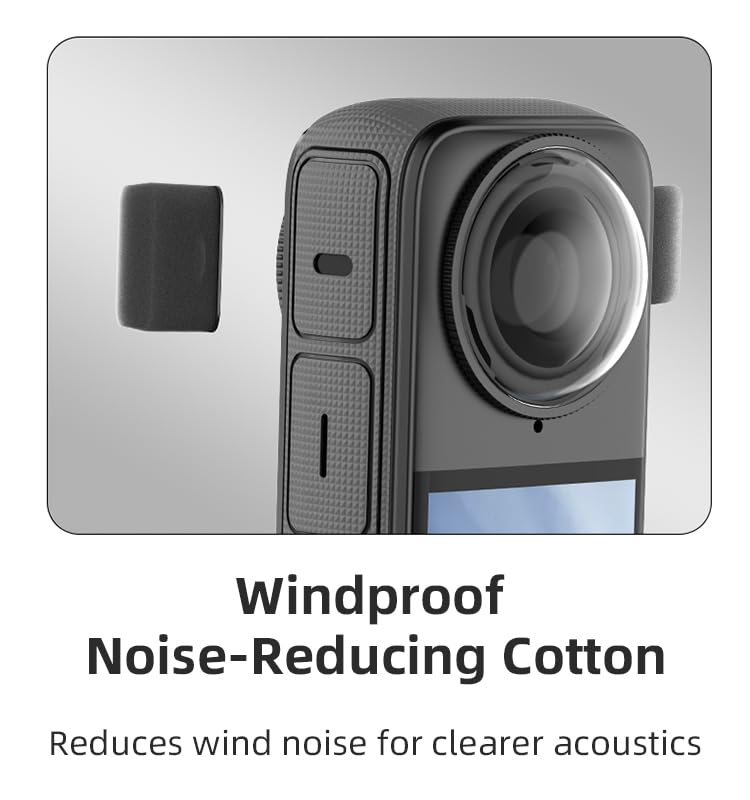 CAPART Mic Wind Muff Replacement for Insta360 X4 X3 Camera