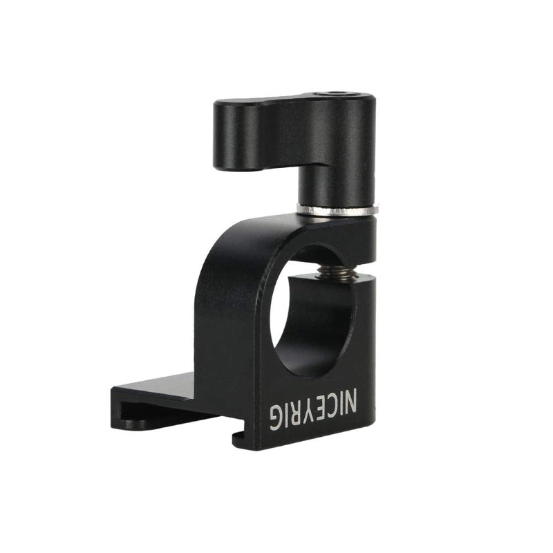 NICEYRIG 15mm Single Rod Clamp to Cold Shoe Adapter, DSLR Camera Rig Rail Block for Monitor Mount LED Light Microphone - 426