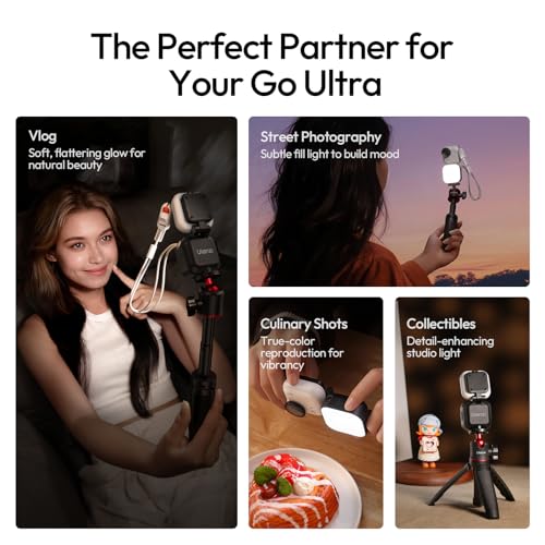 ULANZI IN07 Mini Magnetic LED Fill Light for Insta360 Go Ultra 5600K CRI≥95 1 Pcs-For Insta360 GO Ultra