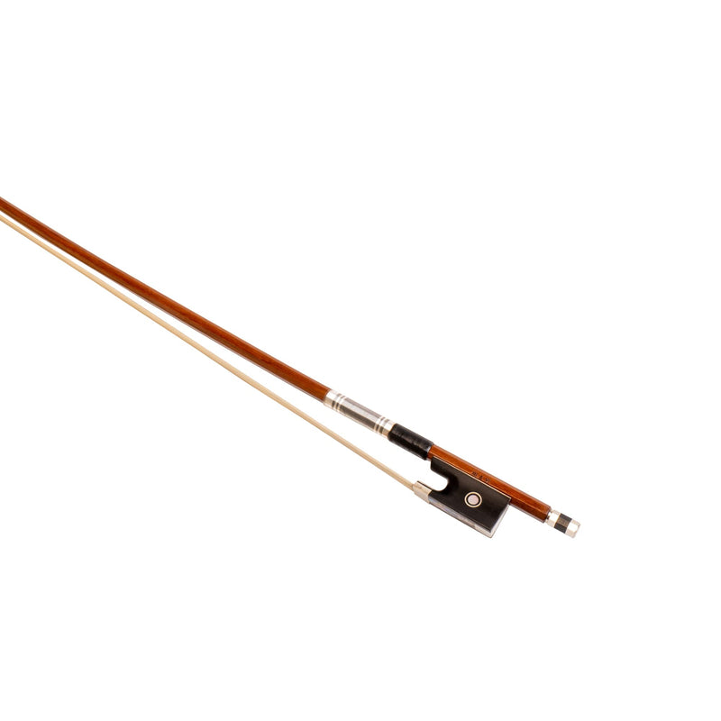 MI&VI NB-530 Classic Violin Bow 4/4 (Full Size) with Bow Soft Bag and Rosin for Bow Hairs Included - Ebony Frog - Well Balanced - Light Weight - Real Mongolian Horse Hair (Violin 4/4) - MI&VI Music Violin 4/4