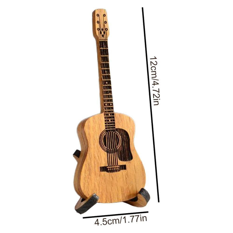 Wooden Guitar Pick Box with Stand,3PCS Unique Guitar Picks,Guitar Pick Holder Box,Musician Engraved Wooden Plectrum Case,Acoustic Guitar Box for Electric Bass Guitar Ukulele Lover