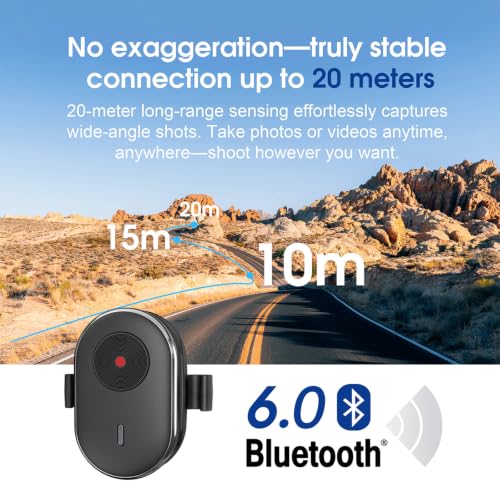 Universal Bluetooth Remote Controller for DJI Osmo 360 /Action 6 for Insta360 X5/ ACE PRO 2/GO Ultra for GoPro Hero 13/Max 2 Camera Smartphone Waterproof Mini Wireless Smart Remote Control