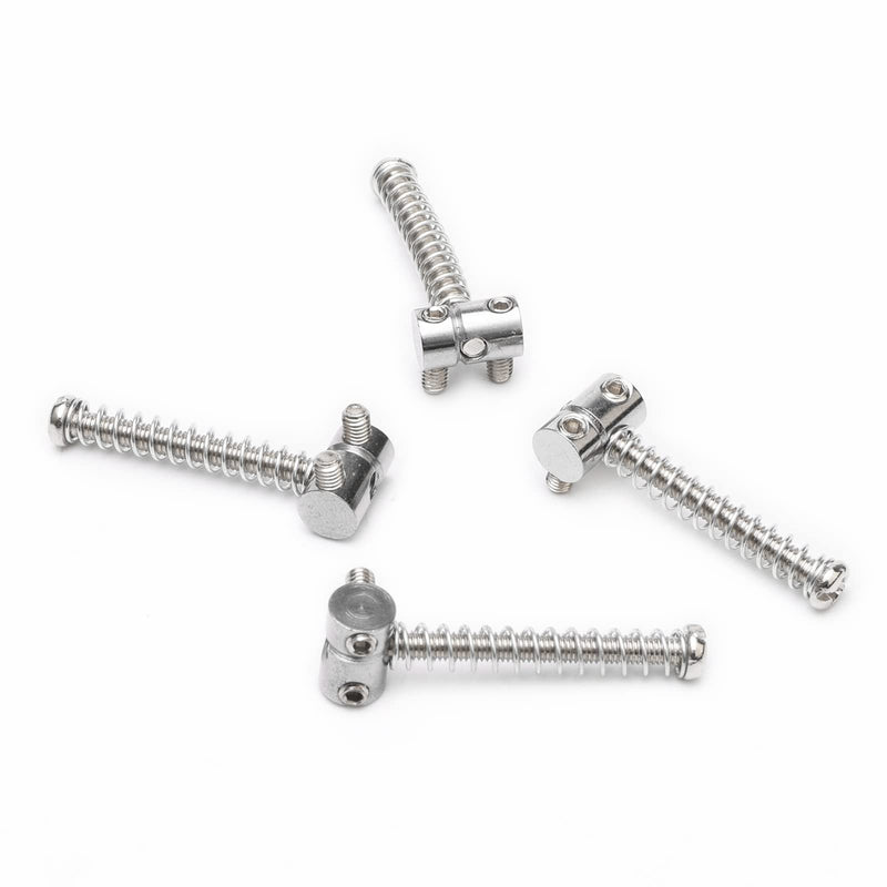 [AUSTRALIA] - Zinc Alloy Bridge Saddles Bass Compensated Saddles for 6 Tone Tele Bass Electric Guitar (12 Pack, Silver) 