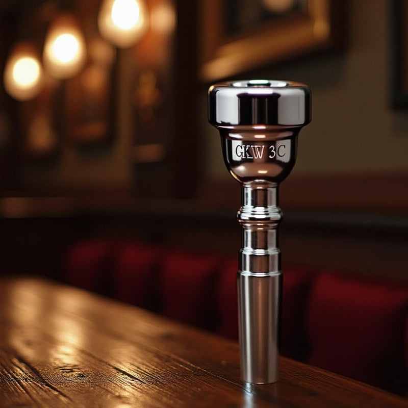 GKW Silver Plated 3C Trumpet Mouthpiece – Beginner Brass Mouthpiece, Compatible with Most Trumpets, Ideal for Students and Music Enthusiasts