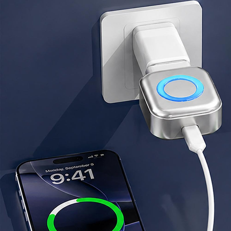 140W Fast Charging Auto Disconnect Adapter, Smart Battery Protection Charger Splitter, Full Charge Auto Cut-Off, LED Indicator, Compatible with iOS, Android, Tablets