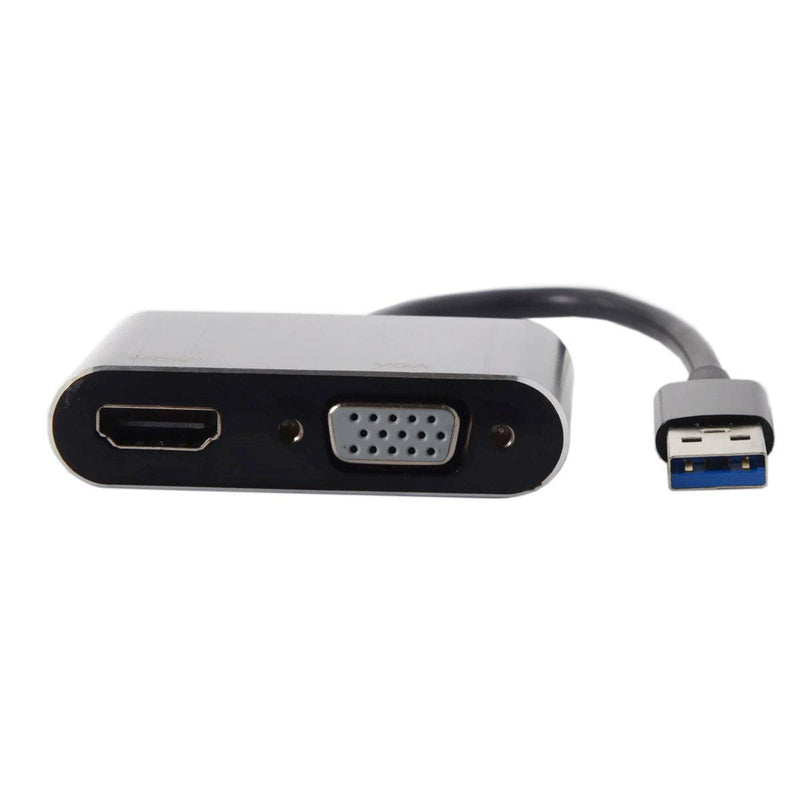USB 3.0 & 2.0 to HDMI & VGA HDTV Adapter Cable External Graphics Card for Windows MacBook Laptop