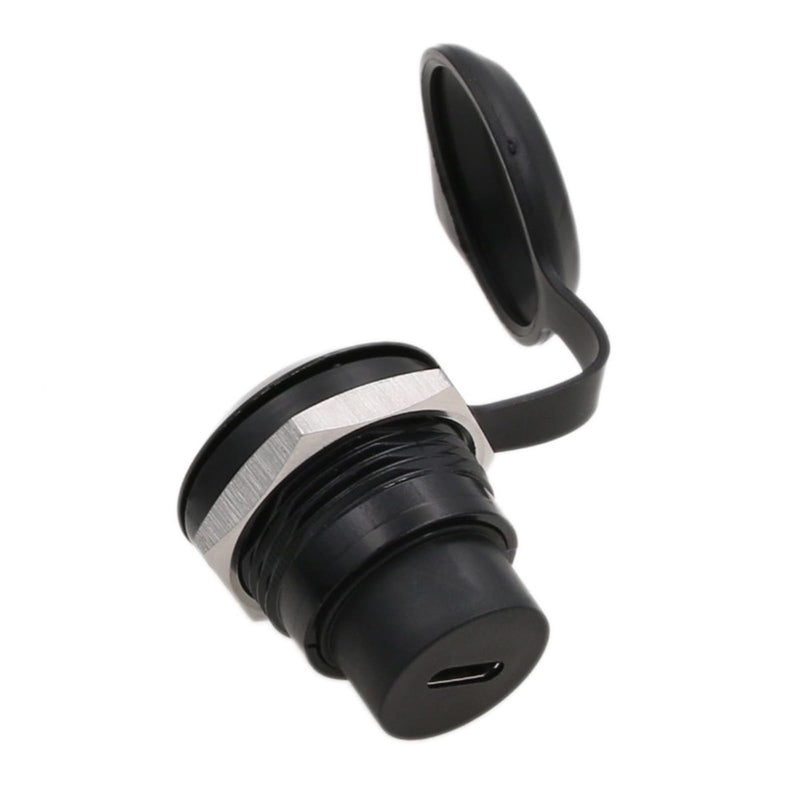5pack USB C Type-C Coupler Panel Socket Waterproof Connector Bulkhead Feed Through, Circular Inline Cable Female to Female Extension 5 pack Black Circular