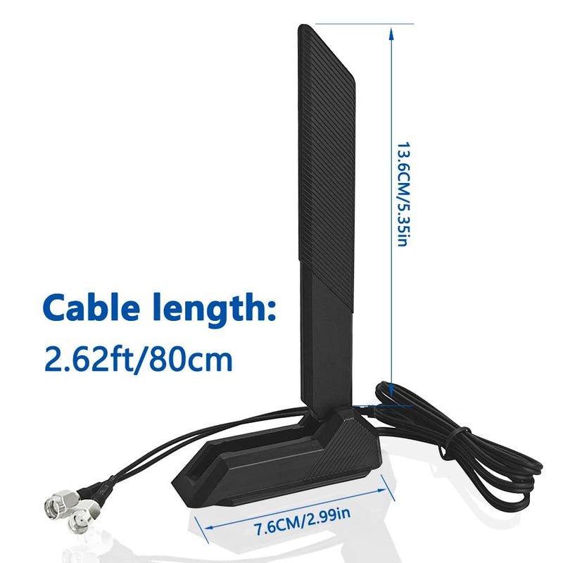 JINTAI WiFi Antenna for PC Desktop Computer Asus Rog Strix GIGABYTE | Gaming WiFi Motherboard Card WiFi Antenna pc 14008-02650600 WiFi 6 6E Tri Band Antenna Magnetic Base
