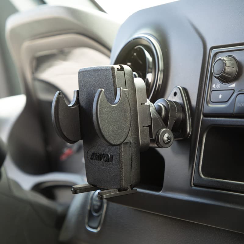 ARKON Mounts - Adhesive Truck & Car Phone Holder | Secure Grip | Versatile Compatibility | Easy Installation | Phone Holder For Car | For iPhone, Samsung, Google, Huawei, Nokia, other Smartphones Mount SM428 Black Standard Packaging