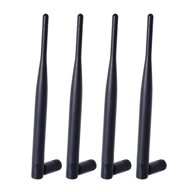 Bingfu Dual Band WiFi 2.4GHz 5GHz 5.8GHz 6dBi MIMO RP-SMA Male Antenna (4-Pack) for WiFi Router Wireless Network Card USB Adapter Security IP Camera Video Surveillance Monitor 4-Pack [RP-SMA] Male Antenna