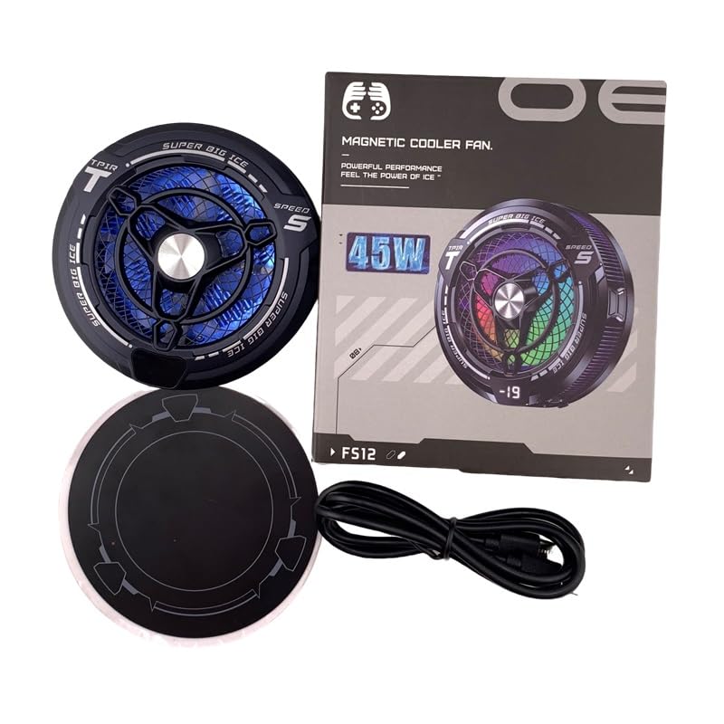 FS12 40W Semiconductor Tablet Cooler Large Area Powerful Cooling Magnetic RGB Cooler Radiator for Pad/Gaming