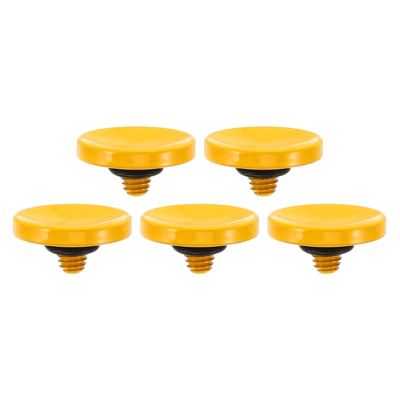PATIKIL Camera Shutter Button, 5 Pack Soft Shutter Release Button Pure Copper Camera Button Concave Suitable for Nikon for Fujifilm for Leica DSLR/SLR Camera, Yellow