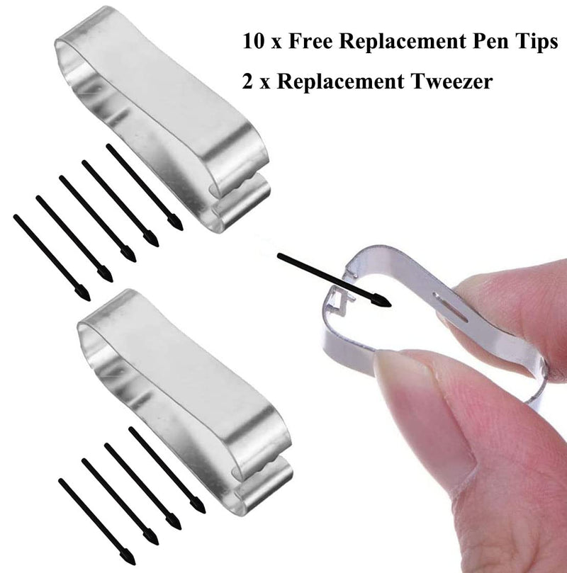 Bestdealing 2 Pack S21 Ultra Pen Tip S7 FE Stylus Tips Replacement Tab S6 Lite S7 Pen Tips Tab S8 Pen Nib with Tweezer for Samsung Galaxy Black Pack Black-2 Pack