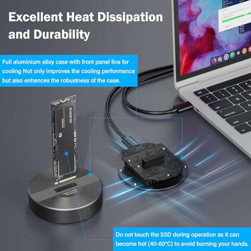40Gbps M.2 Dock + M.2 NVMe Reader Adapter - C50D-R + SD03 Alloy