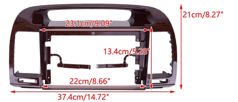 YuYue Electronic 9-inch 2din Car Radio Dashboard Compatible with Toyota Camry 5 2001-2006 Stereo Panel, for Teyes Car Panel with Dual Din CD DVD Frame Radio Kit