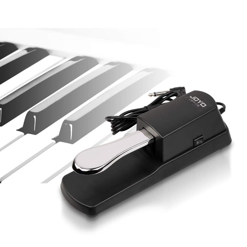 JOYO JSP-10 Universal Sustain Pedal for Electric Piano Keyboard Synthesizer with 1/4 Inch Connector Digital Piano Pedal