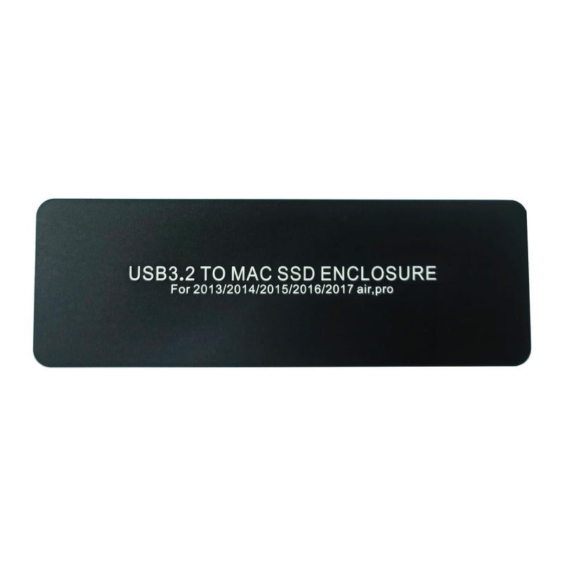 External SSD Enclosure USB-C 3.2 PCIe for 12+16 Pin MacBook Air A1466 A1465 SSDs A1502 A1398 Late 2013-2017, CNC Hard Drive Case Portable SSD Reader Box for MacBook SSDs (Not 1TB Wide) JK-MAC-BOX