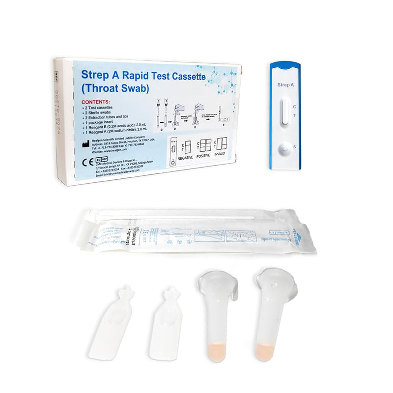 [AUSTRALIA] - Anbio 2 x Strep A Test self-diagnostics - Streptococcal Rapid Test with Throat Swab - Home Test for Detection of Group A Streptococcal Antigen 