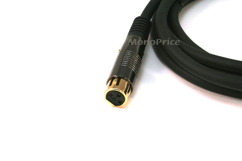 Monoprice XLR Female to 1/4-Inch TRS Male Cable - 25 Feet - Black, 16AWG, Gold Plated - Premier Series