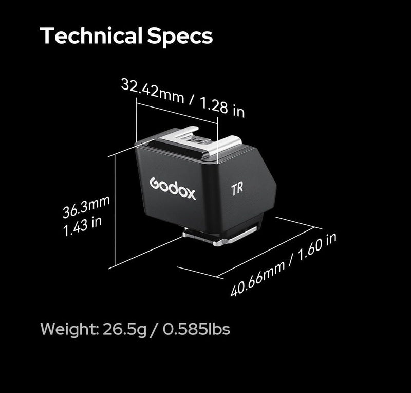 Godox TR-C TTL Hot Shoe Riser for Canon Cameras,0-90° Angle Adjustment,30mm Height Increase, Reduce Lens Shadow Compatible with Godox iT30 Pro C,iT20 C,iT22C,iM30,iM20,iM22 Mini Flash