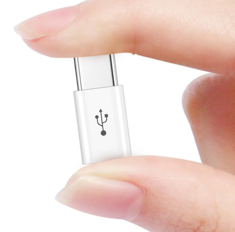 2 Pack Micro USB to USB C Adapter, Micro-USB Female to USB-C Male OTG Adapter Compatible with Samsung Galaxy S10 S9 S8 Plus Note 9 8, MacBook, LG V30 G5 G6, Moto Z2 Play Type-C Phones, Tablets (Black)