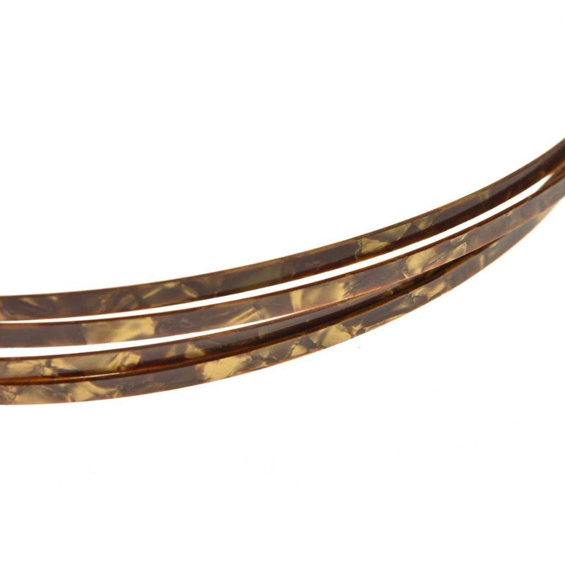Dopro 2pcs Guitar Binding Purfling Strips Guitar Binding Strip 1650 * 5 * 1.5mm for Acoustic or Classical Guitar Brown Pearl