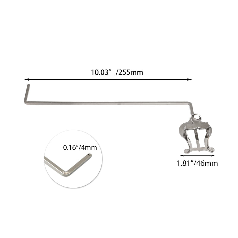 Silver 3/4 Vertical Keys Euphonium Marching Clip, 3/4 Vertical Keys Music Sheet Clip