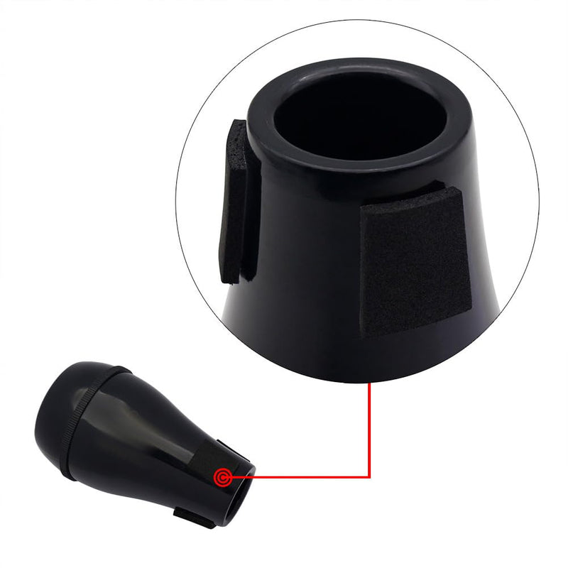 SUPVOX 2pcs Trombone Mute Plastic Tenor Trombone Straight Mute Lightweight for Practice Easy to Install Reusable Accessory for Musicians 13.2X8X4.8CMx2pcs Blackx2pcs