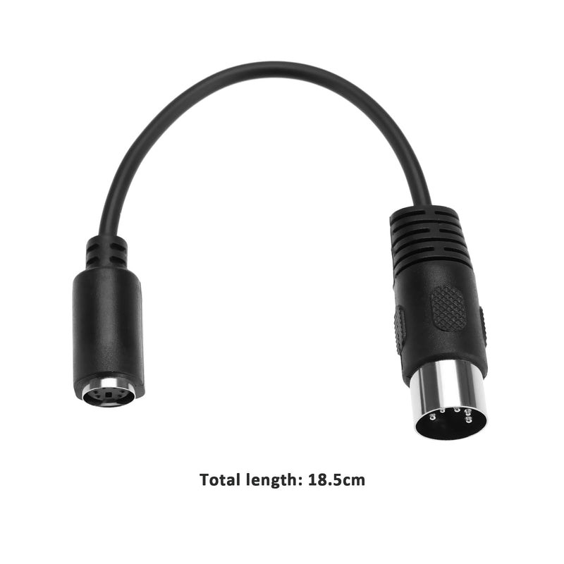 [AUSTRALIA] - 2Pcs Black PS2 Keyboard to at Convertor 5 Pin DIN Male to 6 Pin Mini DIN Female PS2 Keyboard Adapter for Computer PC Keyboard Mouse Converter 