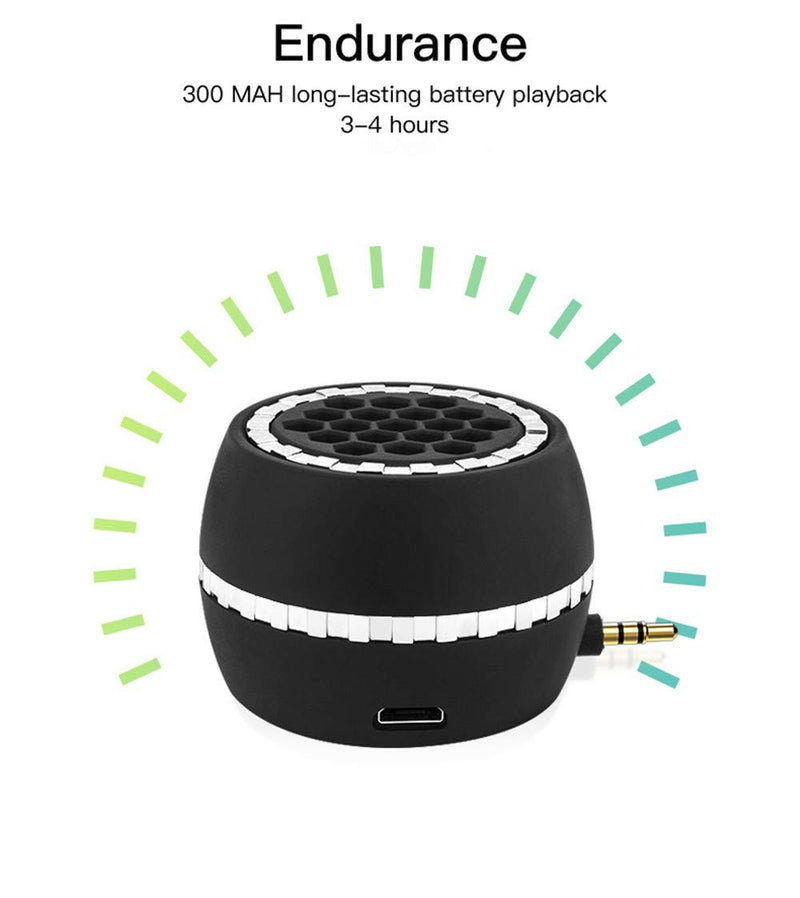 Mini Portable Speakers, 3W 36mm Microphone Speaker Line-in Speaker with 3.5mm Aux Audio Jack and Plug in Clear Bass Micro for Smart Phone, pad, tablet, Laptop, Computer.