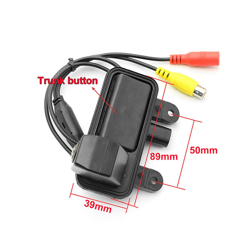 AHD/CVBS Car Rear View Camera's Fisheye Trunk Handle Camera with RCA Cable & Vehicle-Camera for Mercedes Benz B Class W246 B180 B200 2012~2015 & Backup Camera (CVBS) CVBS