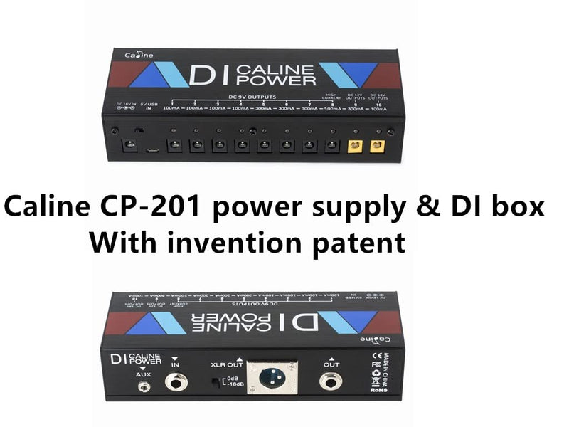 Caline Guitar Pedal Power Supply,DI Box Pedal Board Power Supply,Multi Pedal Power with AUX and USB in