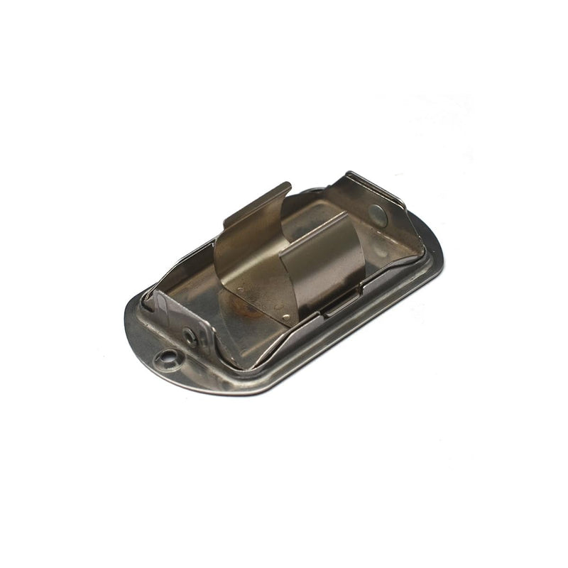 Stainless Steel 9V Guitar battery Box Battery Cover Box Case Compartment for Active Guitar Bass Oval Style