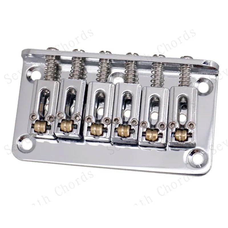[AUSTRALIA] - 78MM Guitar Fixed Hardtail Bridge with Roller Saddles Fit Stratocaster Strat (Chrome) Chrome 