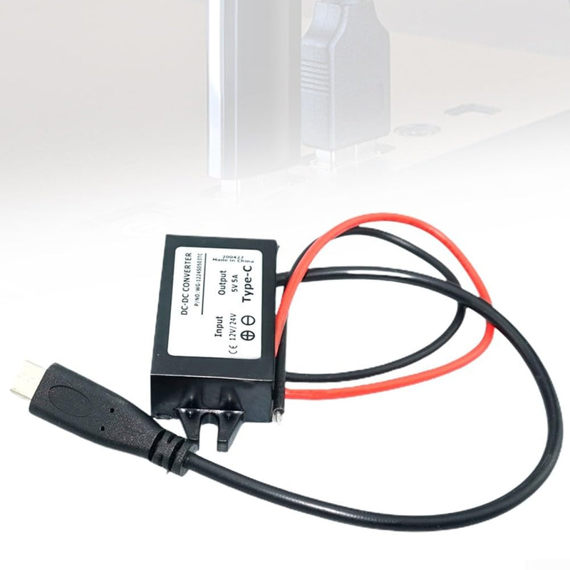 5A USB C Power Adapter, DC Converter from 12V/24V to 5V, Waterproof and Safe Charging Solution