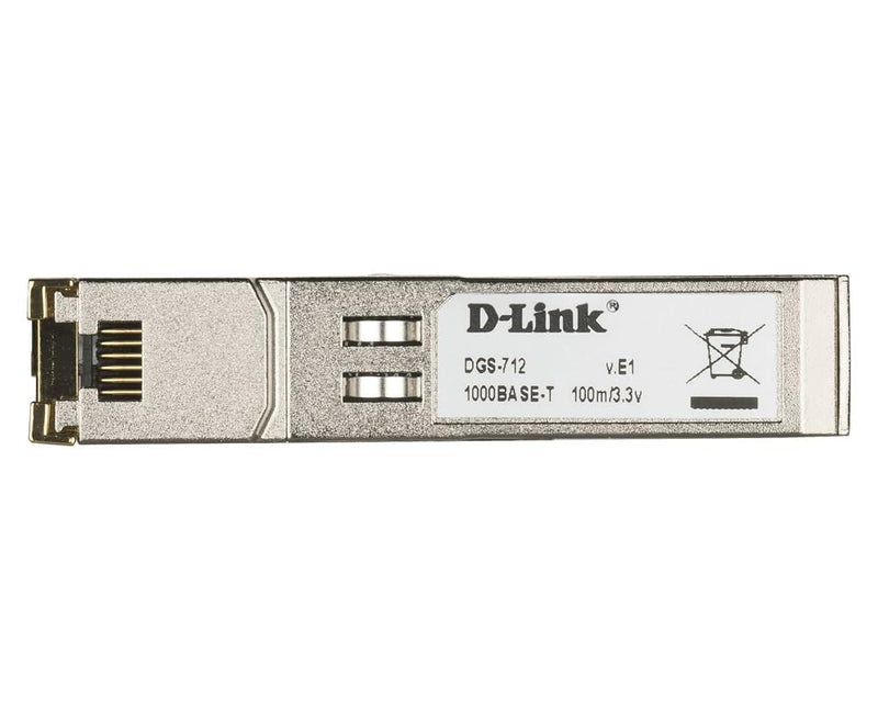 D-Link 1-Port Gigabit 1000Base-T Copper SFP Transceiver - (DGS-712)