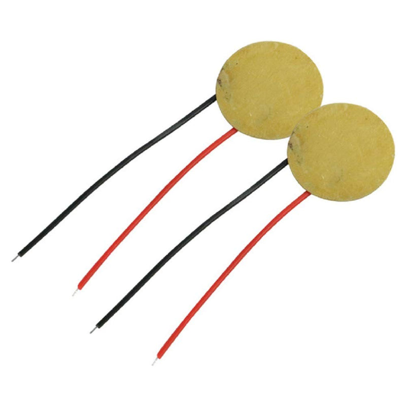 10PCS 15MM/20MM Piezo Elements Sounder Sensor Trigger Drum Disc 6.5KHZ + wire copper (15MM)