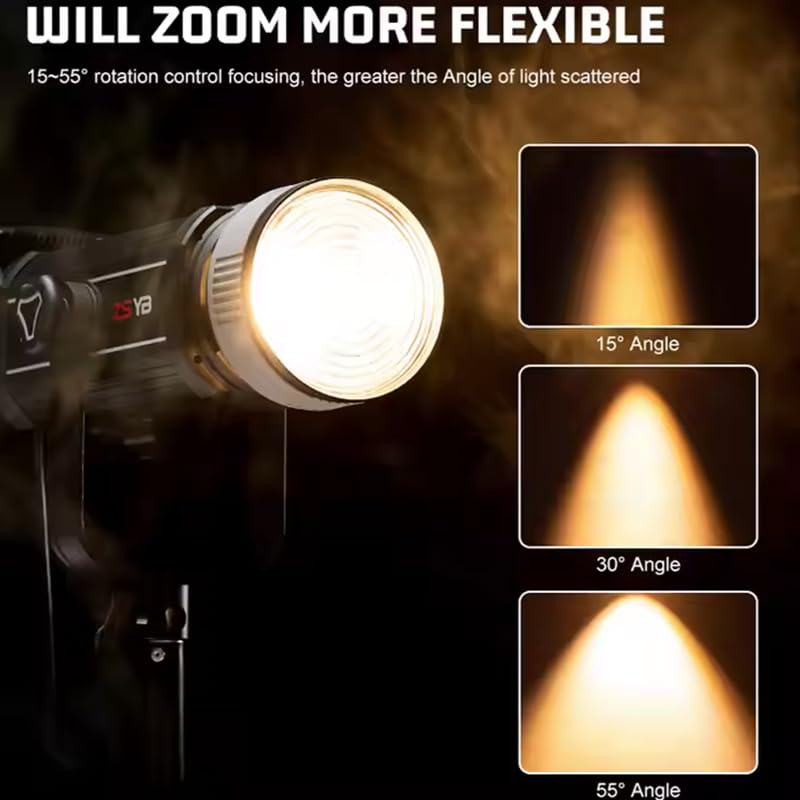 Bowens Mount 15°-55° Focusing Photo Studio Accessories Fresnel Lens for Photographic Lighting